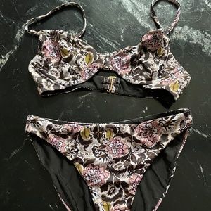 Beach Riot Floral Bikini Top and Bottom